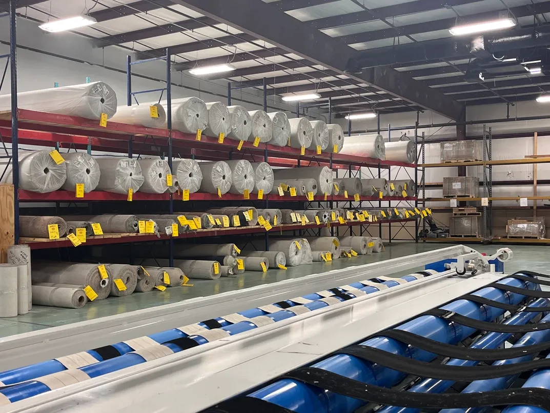 carpet in warehouse